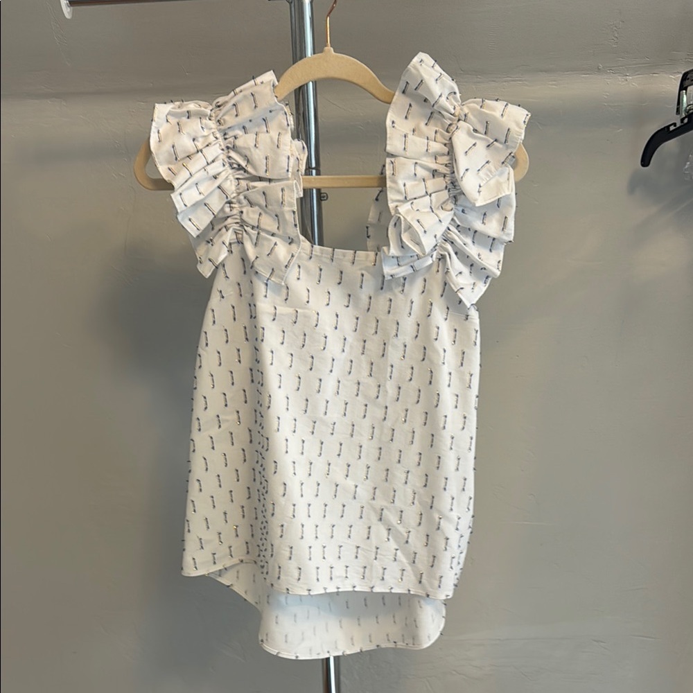 White Ruffled Woman’s Blouse